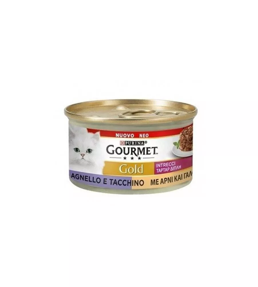 Purina gourmet gold intrecci di gusto tacchino e agnello per gatti - 85 gr